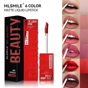 MLSMILE Чашка с антипригарным покрытием Lip Glaze Matte Liquid Matte Lipstick Стойкий невыцветающий жидкий блеск для губ