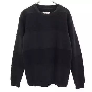 MM6 Long sleeve Cut S Black series brushed back sweatshirt Women Used