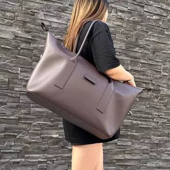 MM6 сумка новая интернет знаменитость тот же стиль мужская и женская дорожная легкая кожаная сумка большой вместимости на одно плечо 48x22x35cm бездна