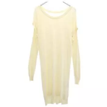 MM6 Вязаное платье с длинным рукавом S Белая система Martin Margiela Туники Женщины Б/у