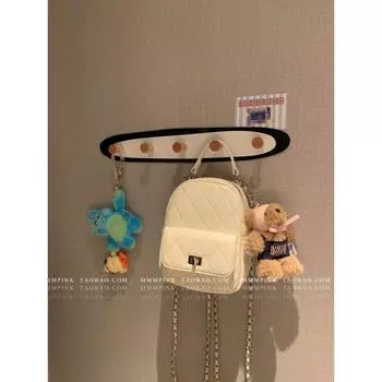 Mmmpink Exquisite Classic Style Quilted Chain Backpack Fancy Mini Cute Crossbody Small Backpack School Bag White In Stock [without pendant]]