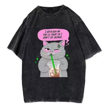 Мне нужно купить себе свою маленькую забаву, чтобы не сойти с ума. Футболка мужская женская винтажная стиранная хлопковая футболка S