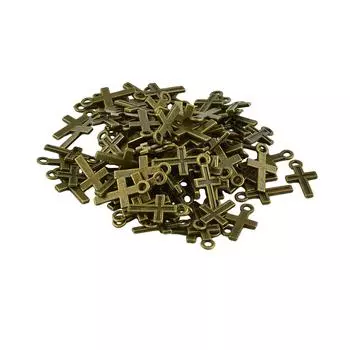 Много 200 штук антикварные бронзовые подвески-крестики, подвески, ювелирные изделия, сделай сам as described бронзовый