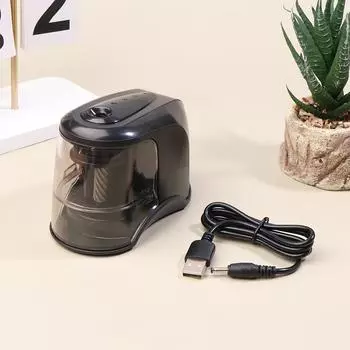 Многоцелевая электрическая точилка для карандашей Инструменты для заточки карандашей Дети Мальчики Девочки Студенты Класс Награды Подарки Принадлежности чёрный