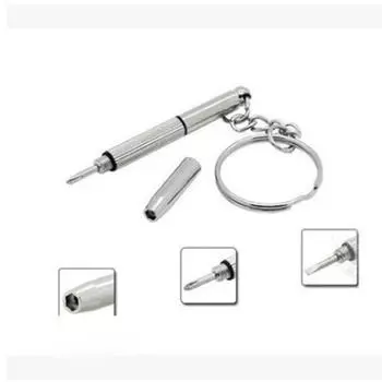 Многоцелевая металлическая отвертка «три в одном», очки для ремонта часов, аксессуары для инструментов для мобильных телефонов, портативные инструменты, маленькие винты