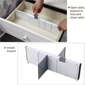 Многоцелевая многослойная перегородка для сортировки, телескопическая перегородка для сортировки и хранения предметов домашнего обихода.