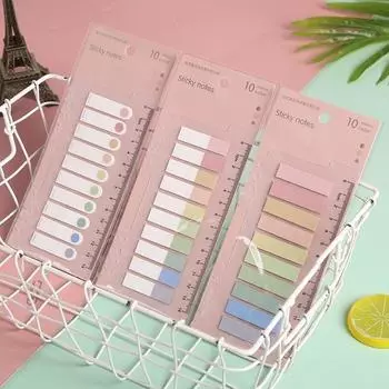 Многоцелевая наклейка для заметок с индексной страницей и линейкой, наклейка для блокнота, студенческие канцелярские принадлежности, школьные канцелярские принадлежности 15.5*5.5cm