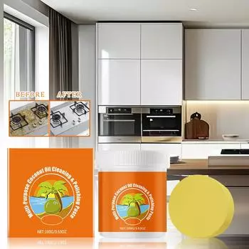 Многоцелевая обезжиривающая паста Чистящая паста Мягкие ингредиенты, которые не повреждают поверхность Полировка кухонных принадлежностей One Size белый