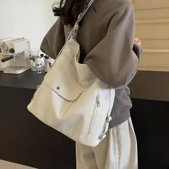 Многоцелевая пригородная сумка Женская большая сумка большой емкости Сумка через плечо Сумка-мессенджер чёрный