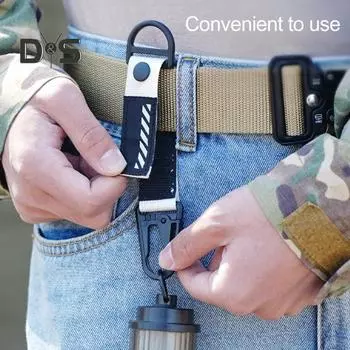 Многоцелевая пряжка для ремня на открытом воздухе, портативная, прочная, регулируемая, с застежкой-лентой, для кемпинга, походов, рюкзака, поясная пряжка с пружиной хаки