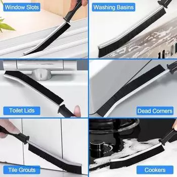 Многоцелевая щетка для чистки щелей с жесткой щетиной - Инструмент для глубокой очистки для домашнего использования - Универсальная, тонкая щетка для чистки труднодоступных мест - 4 шт. One Size