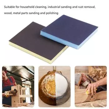 Многоцелевая шлифовальная губка, наждачная бумага, абразивный инструмент с различной зернистостью, с удобной ручкой, пенопластовый песчаный блок, 2 шт. в упаковке B3