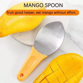 Многоцелевая слайсер-ложка, режущий инструмент для нарезки манго оранжевый