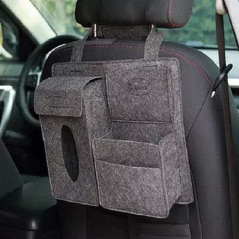 Многоцелевая сумка для хранения автомобиля, органайзер, подвесная сумка, коробка, бумажное полотенце, хранение телефона, войлочный мешок, органайзер для мусорного ведра, автомобильные аксессуары чёрный