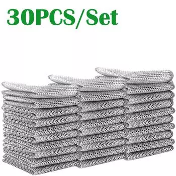 Многоцелевое проволочное полотенце для мытья посуды Влажное и сухое проволочное полотенце для мытья посуды на кухонных плитах Салфетки для ежедневной уборки посуды Раковины