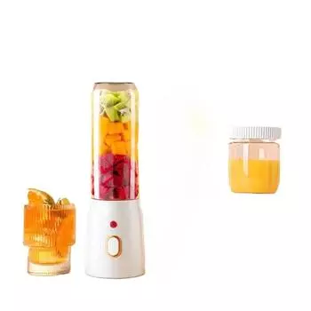 Многоцелевой 2 в 1 для домашнего использования портативный беспроводной мини электрический соковыжималка для фруктов соковыжималки Color Box белый