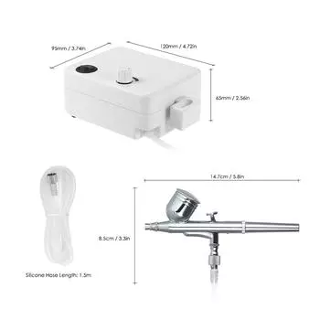 Многоцелевой аэрограф Мини воздушный компрессор набор гравитационная подача аэрограф комплект для художественной росписи татуировки UK Plug