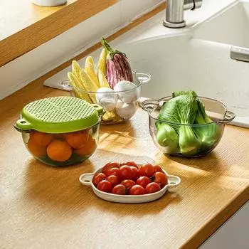 Многоцелевой без запаха полезный пищевой сушилка для кухни корзина для мытья фруктов и овощей сливная корзина белый
