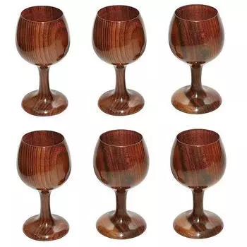 Многоцелевой деревянный бокал для вина Sheesham из чистого натурального дерева, бокал для вина, бокал для вечеринки