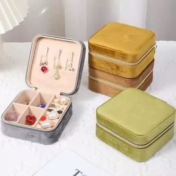 Многоцелевой долговечный практичный мягкий подкладочный чехол для ювелирных изделий, колец, сережек, органайзер, шкатулка для ожерелий небесно-голубой