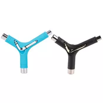 Многоцелевой гаечный ключ из легированной стали Y-типа с пятью функциями, профессиональный инструмент для скейтборда Skyblue