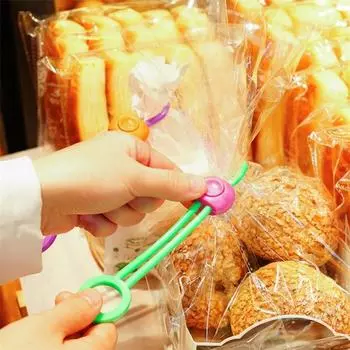Многоцелевой герметик, силиконовые зажимы для кабеля, органайзер для закусок, влагостойкие уплотнительные зажимы для сохранения свежести (2-10 шт случайных цветов) 2pcs color random