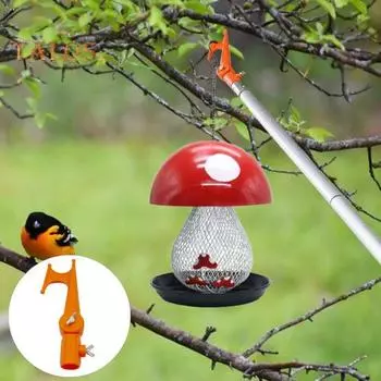 Многоцелевой хозяйственный крючок Регулируемый локоть Прочная несущая способность Простая установка Рождественские огни Поворотная головка Универсальный крючок для хранения оранжевый