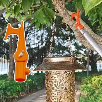 Многоцелевой хозяйственный крючок Регулируемый локоть Прочная несущая способность Простая установка Рождественские огни Поворотная головка Универсальный крючок для хранения оранжевый