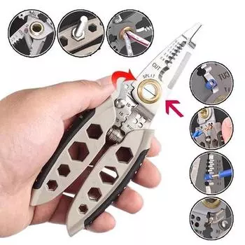 Многоцелевой инструмент для зачистки проводов, профессиональный электрик, обжимные плоскогубцы для резки проводов, обжимной ручной инструмент