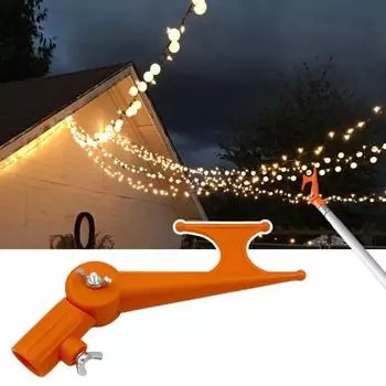Многоцелевой крючок Yousheng, регулируемый коленчатый рычаг, прочная несущая способность, простая установка, рождественские огни, поворотная головка, универсальный крючок для хранения оранжевый