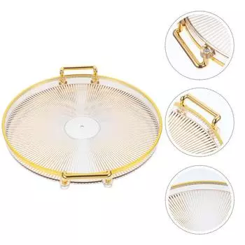 Многоцелевой круглый поднос Kell, поднос для хранения закусок, поднос для завтрака, тортов, конфет