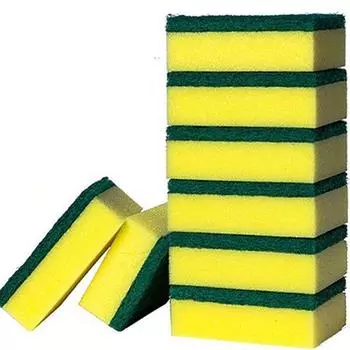 Многоцелевой Кухонный 8шт Скраббер Желтый Зеленый Губка Скраббер Пад Щетка для Мытья Посуды
