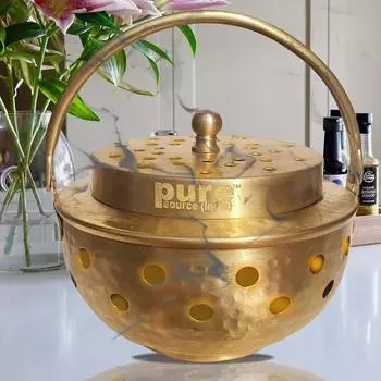Многоцелевой латунный Капур Дани, Аромадиффузор, Благовонная горелка, 1 шт. (Круглый)