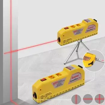 Многоцелевой лазерный измерительный уровень Многофункциональный лазерный уровень Лазерный измерительный горизонтальная линейка Измерительные стандартные метрические линейки 1Pcs