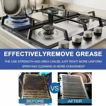 Многоцелевой очиститель для кухни: Глубокая очистка масляных пятен и удаление ржавчины – спрей для керамического покрытия
