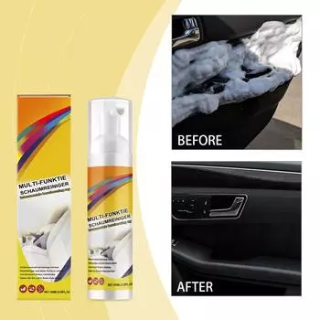 Многоцелевой пенный очиститель для автомобилей(100мл); Многоцелевое чистящее средство для обивки сидений; Очистка автомобилей от грязи; Пенный очиститель для автомобилей и домов One Size жёлтый