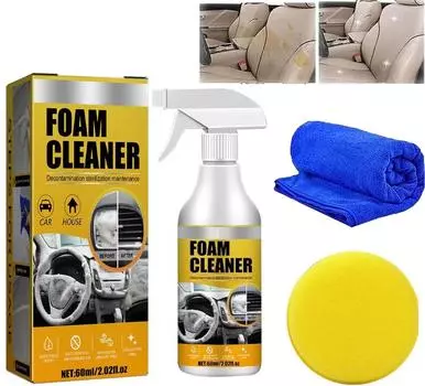 Многоцелевой пенный очиститель, пенный очиститель Homebbc, пенный очиститель для салона автомобиля, очиститель салона автомобиля, пенный очиститель-спрей для автомобильных сидений 60ML(1 PACK)