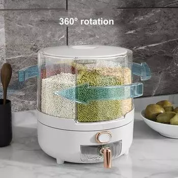 Многоцелевой пищевой безопасный прочный герметичный контейнер для хранения зерна, бобов, риса, дозатор зерна L