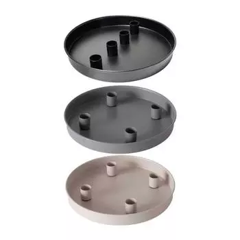 Многоцелевой поднос-держатель с 4 подставками для настольных декораций, рождественский круглый подсвечник-тарелка