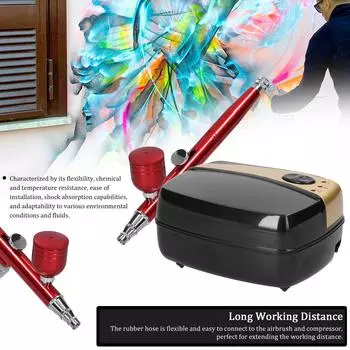 Многоцелевой профессиональный воздушный компрессор для аэрографа, комплект 18PSI, 3-скоростной насос, ручка-аэрограф EU Plug белый