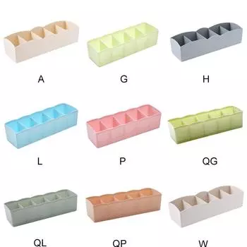 Многоцелевой ящик для хранения нижнего белья с 5 сетками, пластиковый ящик для хранения носков, штабелируемый ящик, отделочная коробка для гардероба M