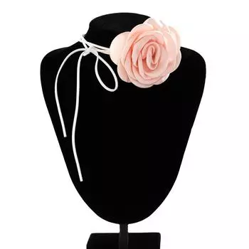 Многоцелевой ремешок ручной работы DIY, ожерелье с розой, тканевое атласное ожерелье с цветочным дизайном