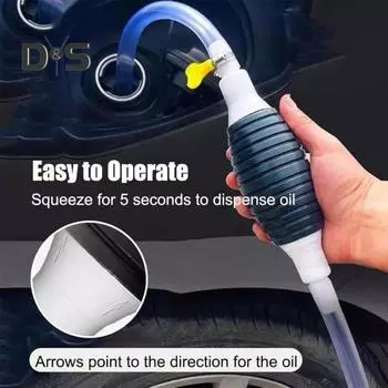 Многоцелевой ручной насос для перекачки топлива со шлангом из ПВХ, простой в использовании, многоразовый, портативный, универсальный сифонный насос, насос для откачки жидкости A