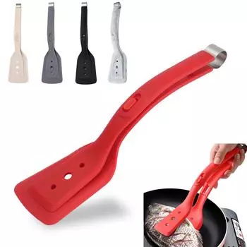Многоцелевой силиконовый зажим 2 в 1, лопатки и щипцы, лопатки для омлета, зажим для жареного стейка, захват для переворачивания рыбы, зажим для хлеба