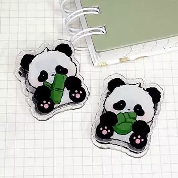 Многоцелевой симпатичный акриловый зажим для записей из полипропилена, акриловый держатель для страниц в виде панды для студентов style 2