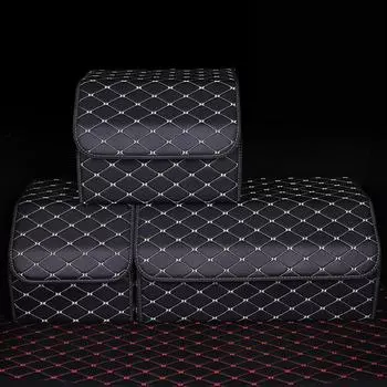 Многоцелевой складной органайзер для хранения в багажнике автомобиля с крышкой, портативный органайзер для автомобиля, сумка для хранения, багажник большой вместимости S