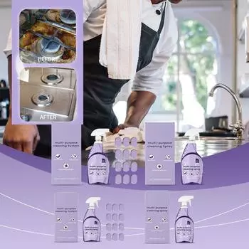 Многоцелевой спрей для очистки пятен, мощное очищающее масло, удаляющее пятна, чистящее средство для кухни и ванной комнаты, спрей 120 мл One Size