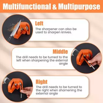 Многоцелевой станок для заточки сверл, заточка ножей для электрической ударной дрели, одноразовая двухсторонняя полировка оранжевый