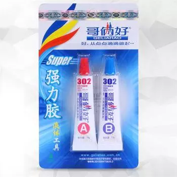 Многоцелевой жидкий клей AB для офиса и дома, стекло, металл, резина, водонепроницаемый прочный клейкий клей 1SET