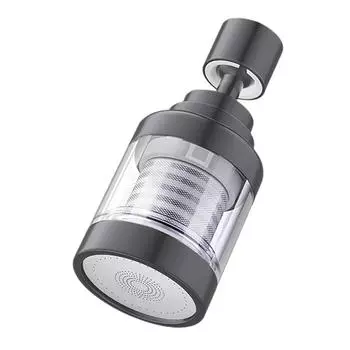 Многоцелевые фильтры для крана Вращение на 360 градусов С 6 хлопковыми фильтрами PP Аксессуар для кухни и ванной комнаты Бытовое использование серый